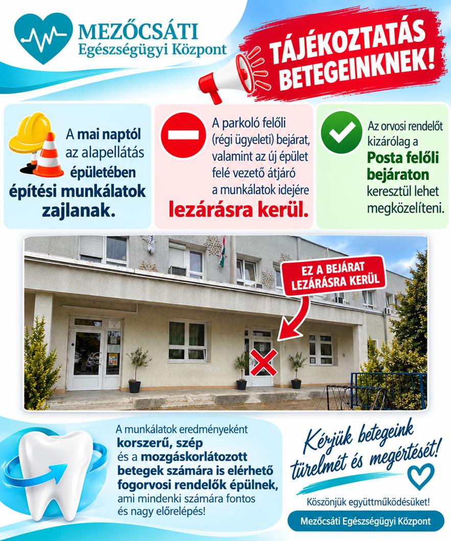 T�J�KOZTAT�S BETEGEINKNEK!